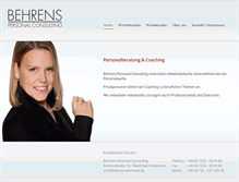 Tablet Screenshot of behrens-personal.de
